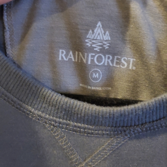 Rainforest Gray Long Sleeve Shirt Casual Athletic Wear Men's Size Medium - Picture 4 of 8